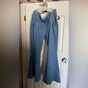 HALARA Blue Flare Boot Cut Jumpsuit